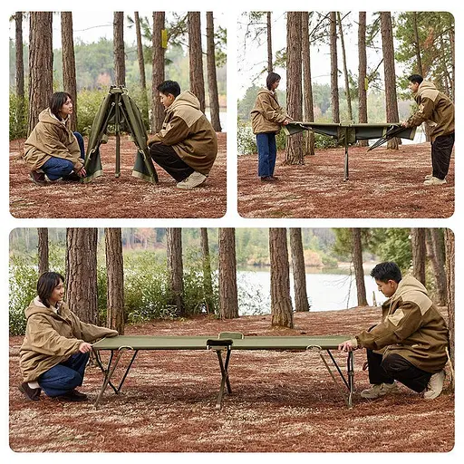 Складная туристическая кровать Naturehike CNH22JU033 сталь (Зеленый) - фото 9