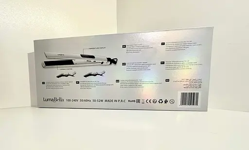 Випрямляч для волосся Luma Bella LB-65006 керамічні пластинки регулювання температури, швидке нагрівання до 230°С Білий - фото 5