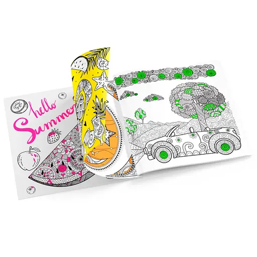 Раскраска антистресс "Color & relax neon" Апельсин РМ-67-1, 24 страницы - фото 2