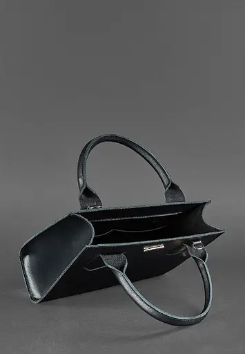 Шкіряна жіноча сумка-кроссбоді чорна Blackwood - фото 6