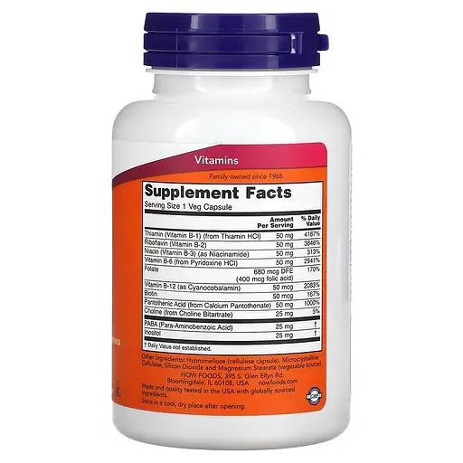 Комплекс підтримка ЦНС у капсулах №100 Now Foods B-50 - фото 2