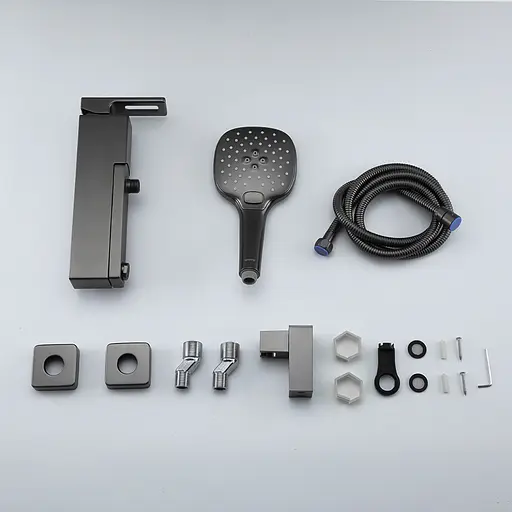 Змішувач для ванни Gappo G3217-9 збройова сталь Графітовий хром - фото 6