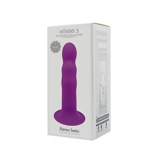 Ділдо з присоскою Adrien Lastic Hitsens 3 Purple, відмінно для страпону, діаметр 4,1 см, довжина 18,2 см - фото 6