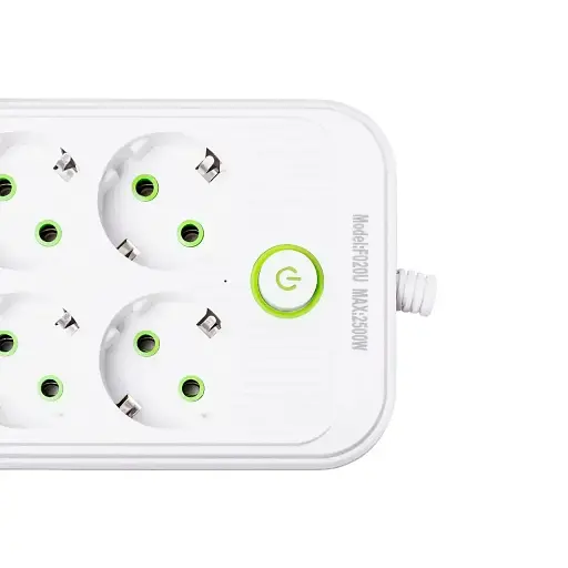 Мережевий фільтр-подовжувач Yiwu HP-5-27 ONE F02OU на 8 розеток 4 USB 3 метри білий  - фото 4