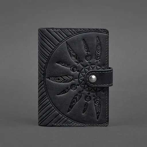 Женская кожаная обложка для паспорта 3.0 Инди синяя - фото 6