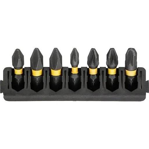 Касета з бітами DeWalt FlexTorq L=25 мм Рh1, Рh2 - 2 шт., Pz1, Pz2 - 2 шт., Pz3 (DT70809)