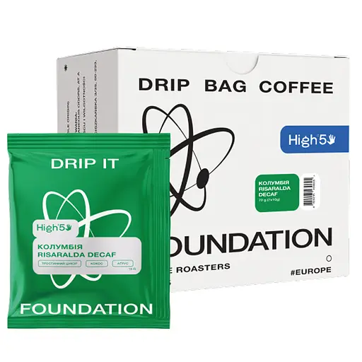 Кава у дріпах High5 Колумбія Risaralda Decaf 70 г (10 г х 7 шт.)