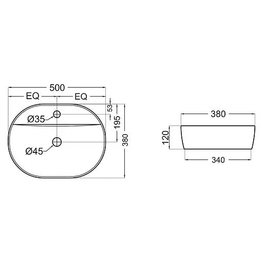 Умивальник Jaquar 50x38 JDS-WHT-25937, Білий - фото 2