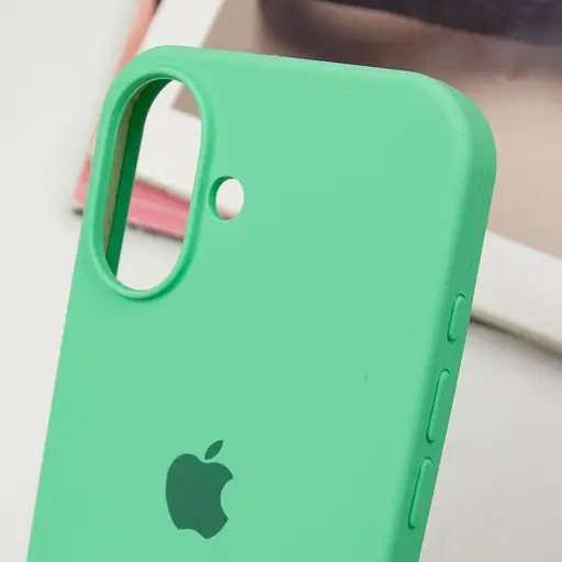 Чехол Epik Silicone Case Full Protective AA для Apple iPhone 16, 6.1 Зеленый/Spearmint - фото 6
