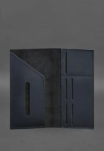 Кожаный тревел-кейс 3.1 темно-синий Crazy Horse - фото 5