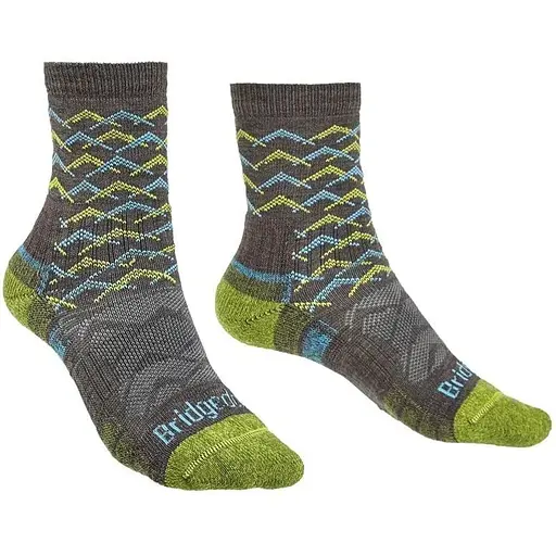 Носки Bridgedale Hike LW Endurance Ankle Wmn Pattern Brown/Lime L (1053-710097.120.L)