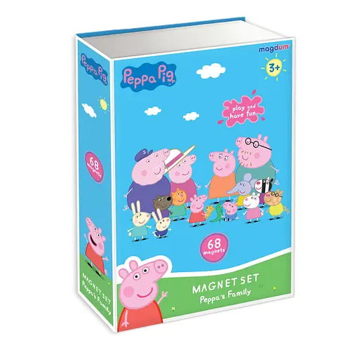 Набор магнитов "Магнитная история Семья Пеппы" Magdum МЕ 5031-15, 68 магнитных деталей - фото 6