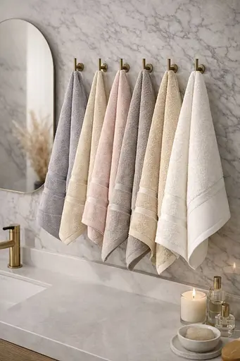 Набір турецьких рушників для ванної 50x90 см 6 шт TC303376180 - фото 3