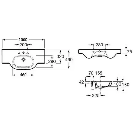 Умивальник Roca Meridian A32724B000, Білий - фото 2