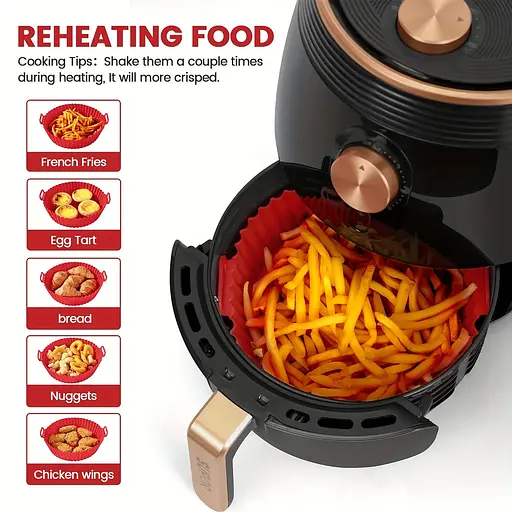 Набір силіконових форм для аерофритюрниці аерогрилю та духовки, 6 штук Блакитної Блакитний 87995 - фото 6