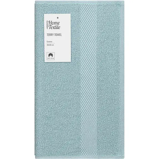 Рушник махровий Ardesto Essence 30х50 см 100% бавовна аква (ART2230AQ)  - фото 1