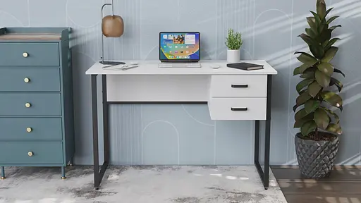 Компьютерный стол Ferrum-decor Таккота 75x140x60 черный ДСП Белый 16мм (FRD-101926) - фото 5