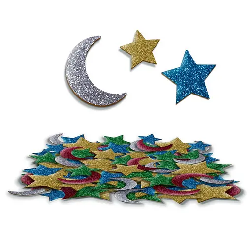 Детский набор мягких наклеек "Звезда и луна" Vladi Toys VT4206-55, 50 наклеек - фото 2