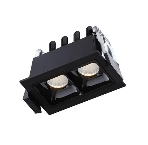 Світильник точковий врізний KLOODI KD-POINT 2X2 4W 3K BK - фото 1