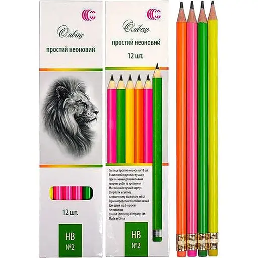 Набор карандашей 12 цветов CR255-12 неоновый. - фото 4