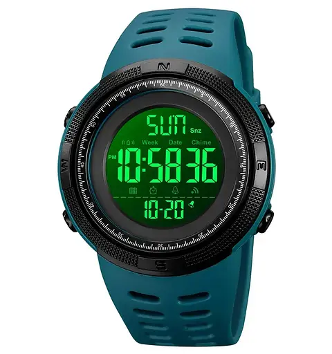 Спортивные наручные часы Skmei 2070 (Бирюзовые с черным циферблатом) - фото 2