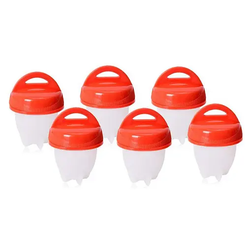 Набір із 6 силіконових форм для варки яєць без шкаралупи (пашот), Kitchen Master 83126 - фото 1