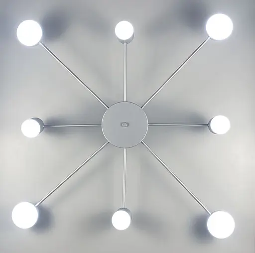 Стельовий світлодіодний світильник срібного кольору Line.F DE 34/8 CR - фото 2