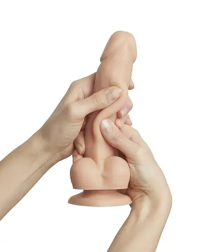 Реалістичний фалоімітатор Strap-On-Me Sliding Skin Realistic Dildo Vanille - XXL, рухливий ефект - фото 2