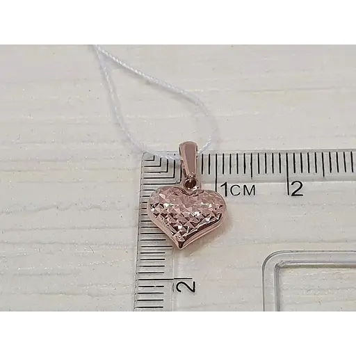 Золотая подвеска "Сердце".  310155_А - фото 5