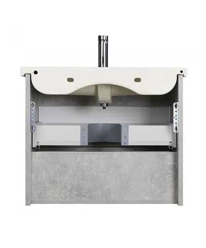 Тумба Мойдодир Oslo 70 Loft з умивальником Id-70 бетон/Білий Сірий - фото 4