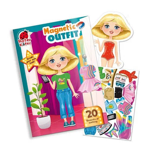 Гра настольная Roter Kafer, магнитная одевалка, Модная девочка, RK2120-04