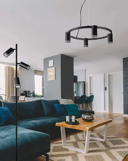 Люстра Goldlux 326195 Paris GU10 4x12W IP20 Черная - фото 3