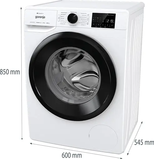 Стиральная машина Gorenje фронтальная 9 кг 1400 A+++ 545 см инвертор дисплей пара Wi-Fi белый - фото 10