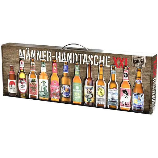 Подарунковий крафтовий набір пива пива Kalea Mannerhandtasche XXL світле 0.33 л x 12 шт.