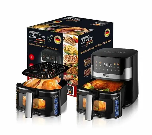 Аерофритюрниця Zepline ZP-215 8 л з сенсорним управлінням дисплеєм і таймером 3500 Вт Чорна - фото 10