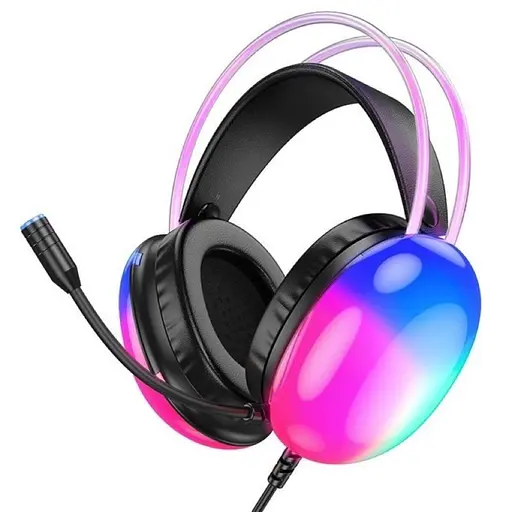 Навушники Hoco W109 Plus Rich USB7.1, 2m | channel gaming headphones black - фото 3