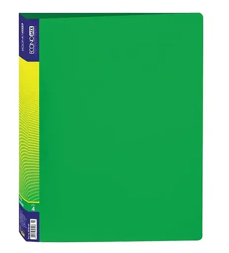 Папка-реєстратор пластикова А4 Е30702 Economix з 4-ма О-подібними кільцями 3мм Зелений - фото 1
