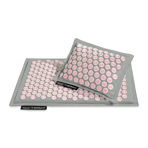 Коврик акупунктурный 4FIZJO Eco Mat Аппликатор Кузнецова с подушкой 68 x 42 см Grey/Pink 4FJ0228 (P-5907739312174) - фото 6