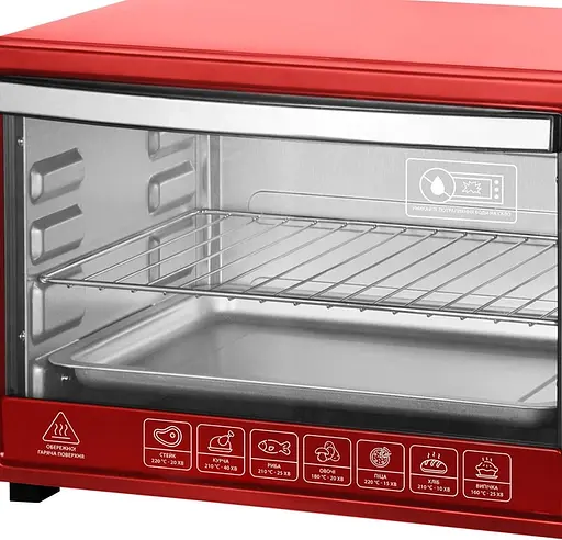 Духовка INTERLUX ILEO-0038R (38 л, красная) - фото 2