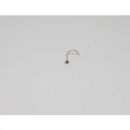 Золота сережка-пірсинг Dear в ніс Dear з фіанітом. 1024.1 Синій (темний) - фото 3