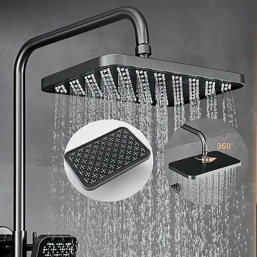 Душова система Platinum з термостатом KZ22 графіт, Графіт - фото 6