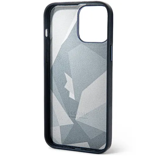 Оригинальный противоударный кожаный чехол Decoded Leather Case MagSafe для iPhone 13 Pro (6.1") Matt Navy Blue - фото 9