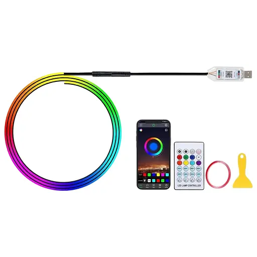 Автомобільна стрічка освітлення салону RGB Ambient Lighting 110 см 146 світлодіодів