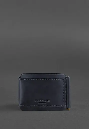 Мужской кожаный портмоне синий 10.0 зажим для денег Crazy Horse - фото 7