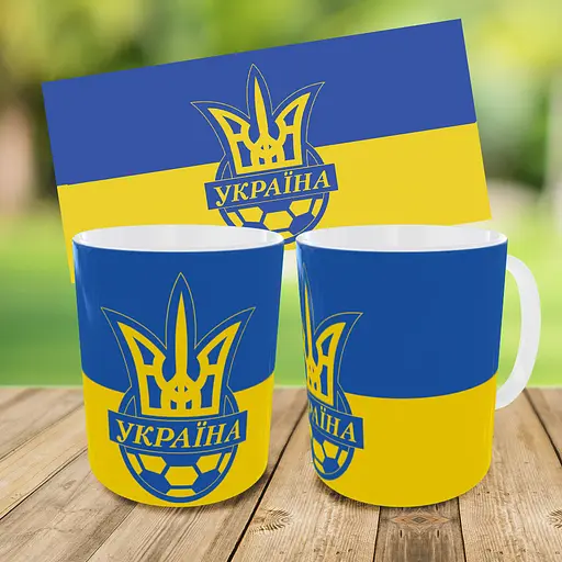 Набір дитячий Футбол Україна рюкзак 36х27см сумка-бананка, кружка з принтом для хлопчика (01609) - фото 9