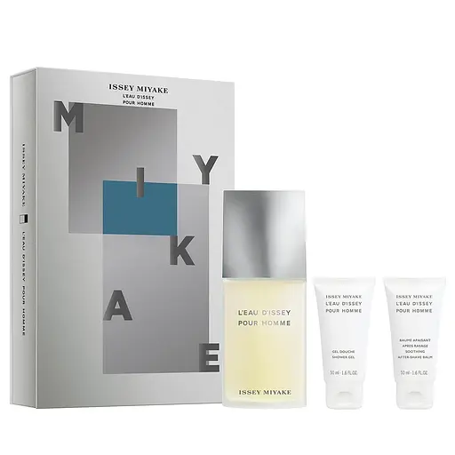 Набор Issey Miyake L'Eau D'issey Pour Homme 125 мл туалетная вода, 50 мл гель для тела, 50 мл бальзам - фото 1