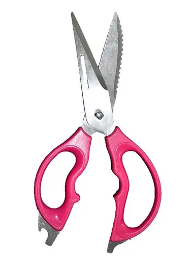 Многофункциональные кухонные ножницы 3в1 King Gary S‑229 с орехоколом и открывалкой 24,5см толщина 2мм Красный - фото 1