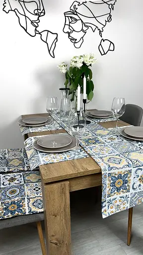 Доріжка водовідштовхувальна Вітраж плитка 170х30 см Синій - фото 3