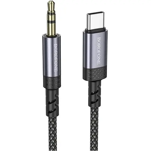 Аудіокабель Borofone BL24 Graceful digital audio conversion cable Type-C Сірий - фото 1