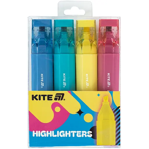 Маркер Highlighter Kite Creative Trendy Colors набір 4 шт. (K24-1144-4)